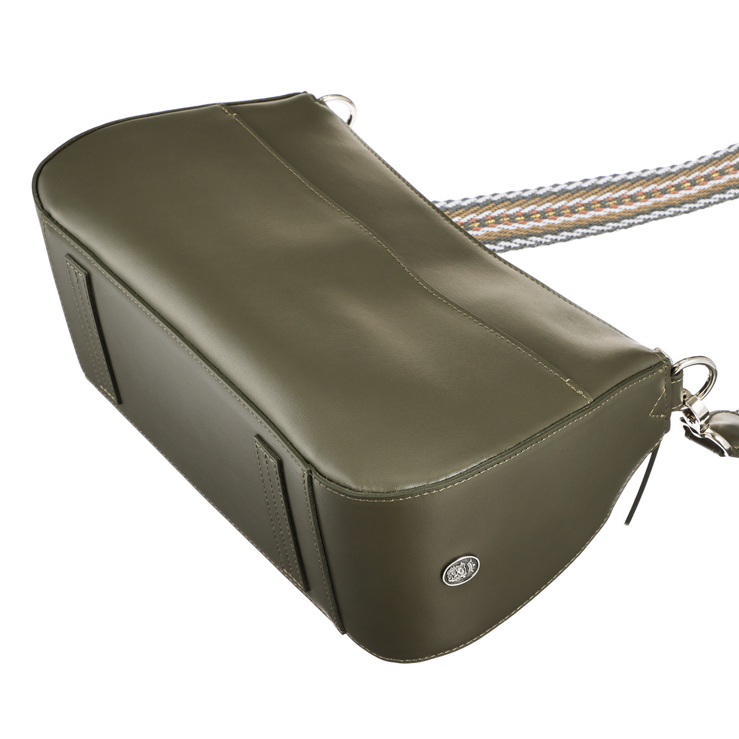 エーディーエムジェイ はっ水 イタリアンレザー ターンロック クロスボディバッグ