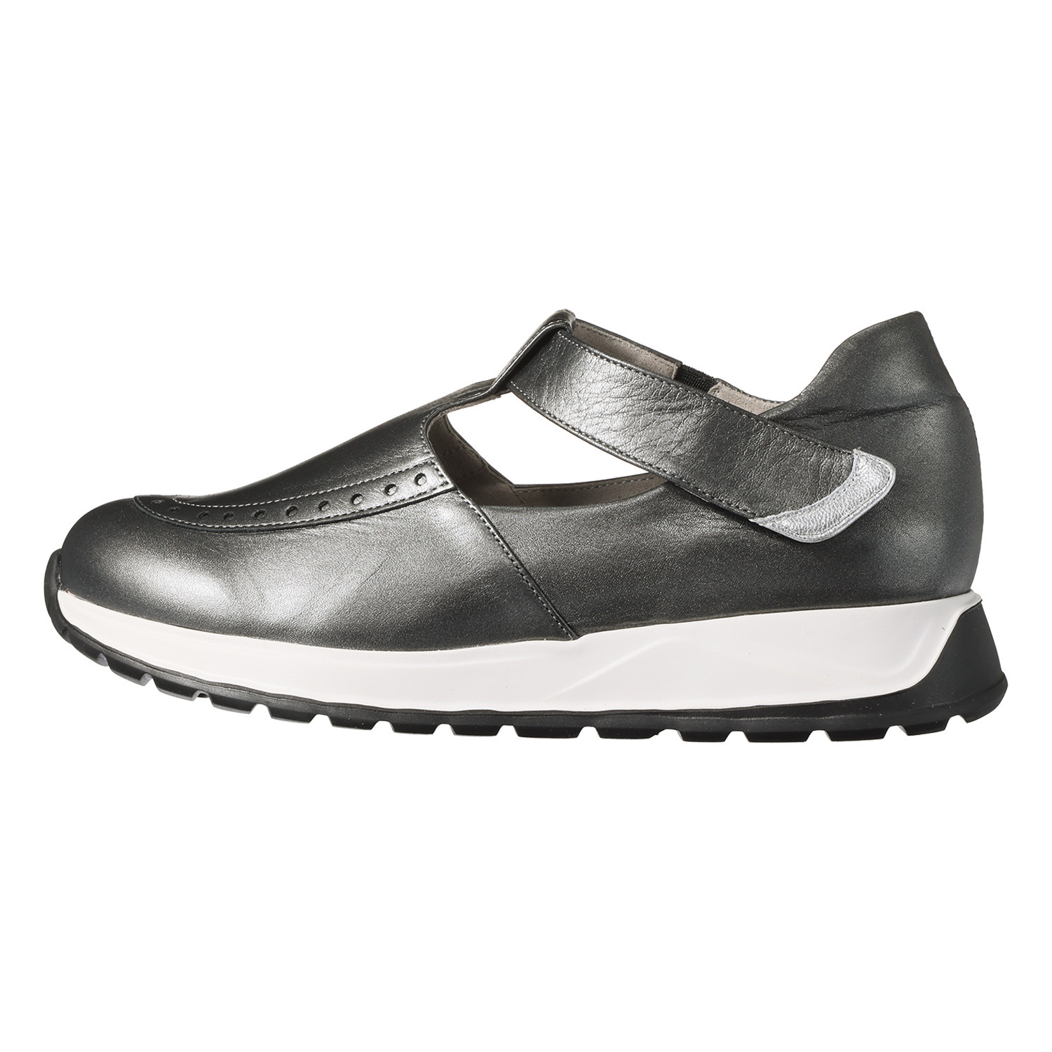 ミスキョウコ 日本製 ソフト牛革 Ｔストラップ ライトスニーカー