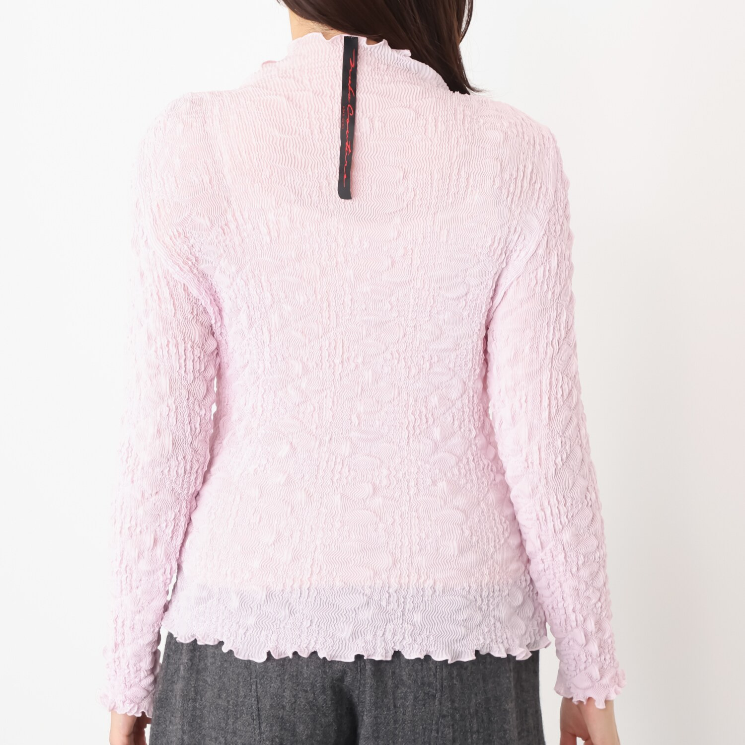 ノコ　クチュール シフォン素材 プリーツ加工 プルオーバーブラウス