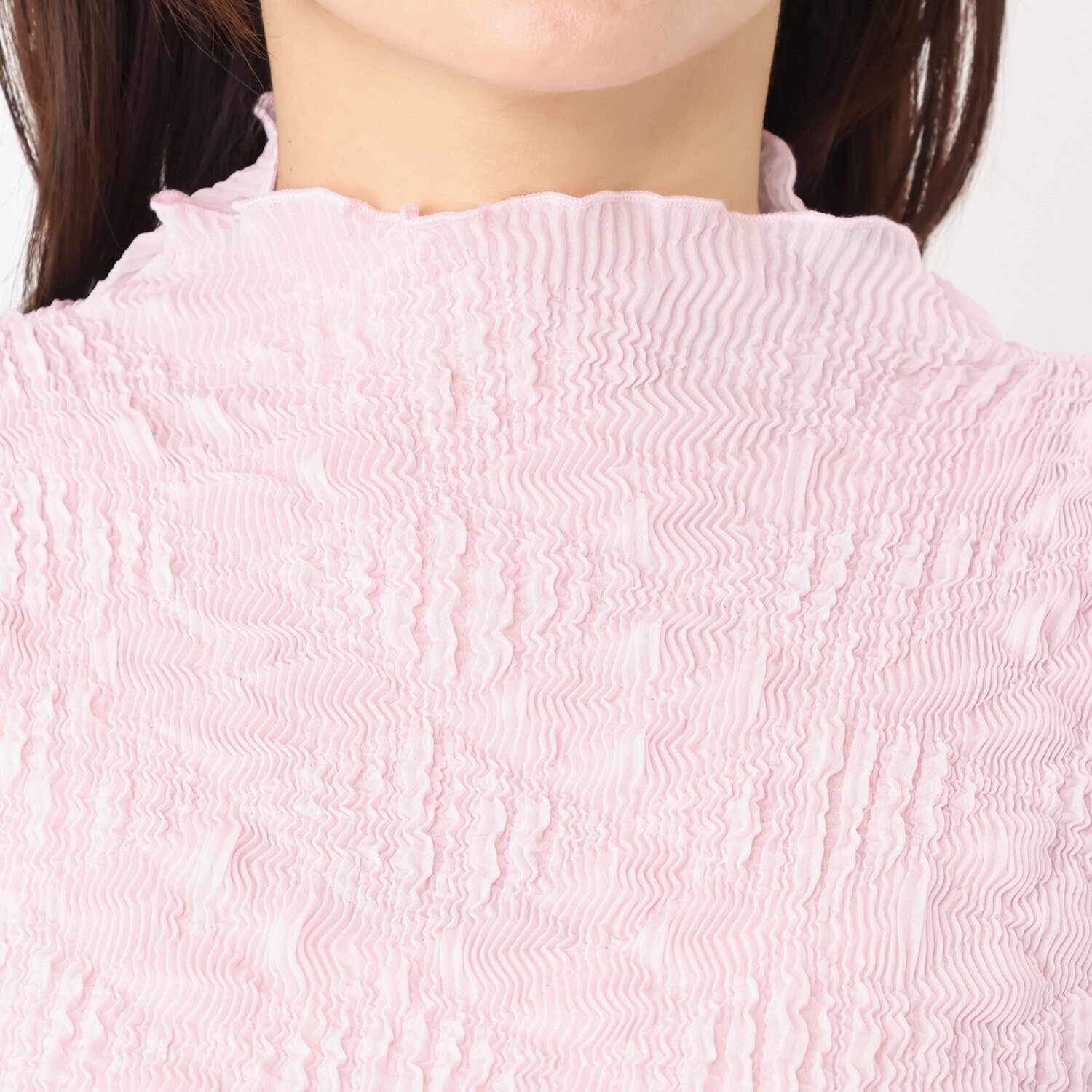 ノコ　クチュール シフォン素材 プリーツ加工 プルオーバーブラウス