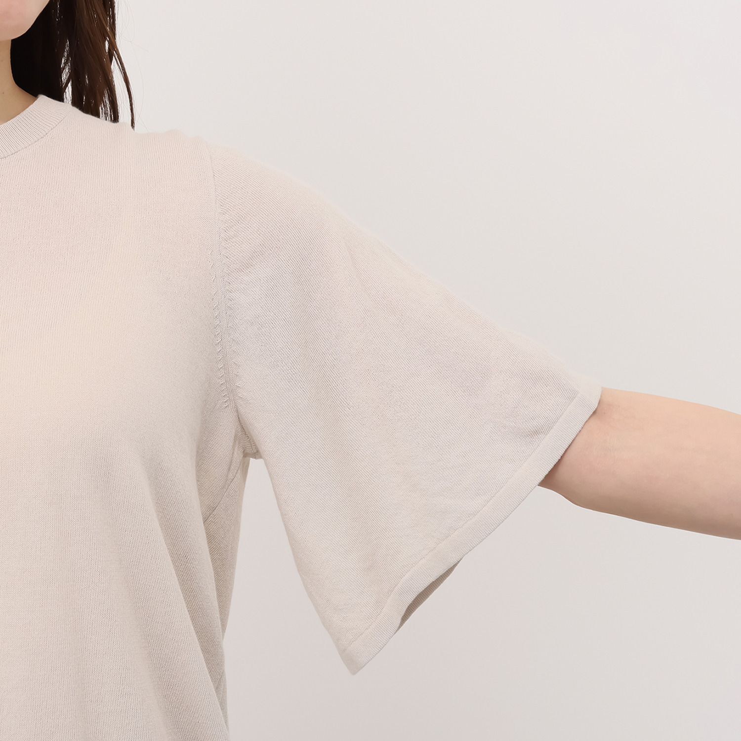 ソアージュ サバンナクール アフリカコットン１００％ 袖フレアー ニットＴシャツ