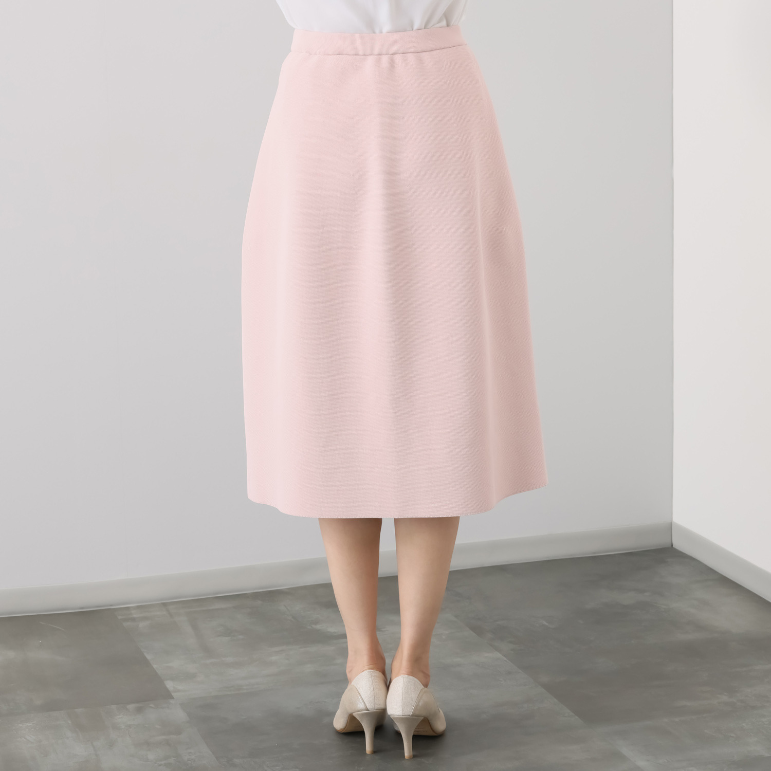 マルティジャーニ 日本製 匠の技　立体編 軽量ストレッチ セミフレアースカート