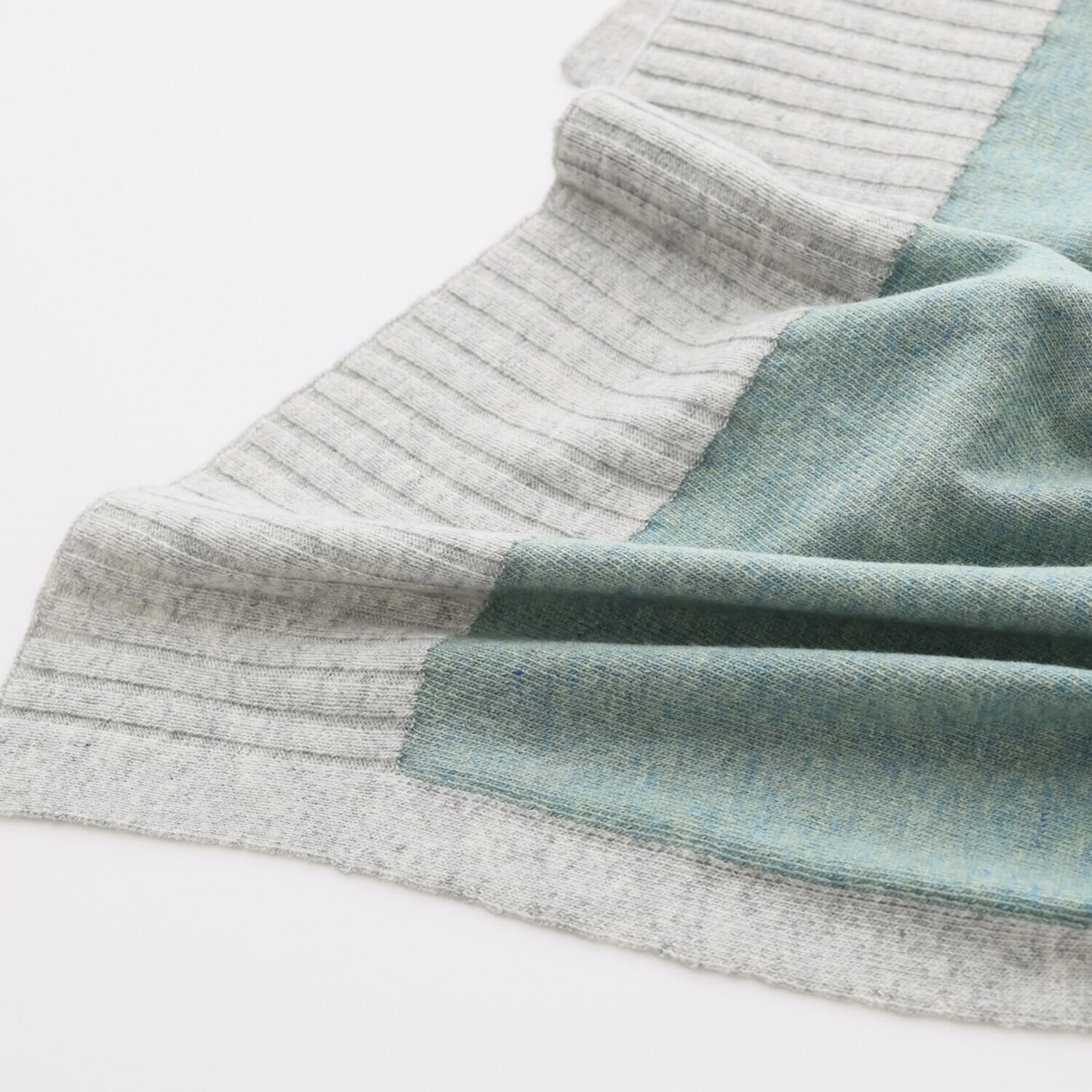 スピンブルー ヤクブレンド オリジナルヤーン使用 バイカラー大判ストール