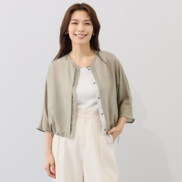 シーン 夏のふんわり羽織り シアーブルゾン