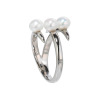 カリーナ・ペルラ ステンレス 淡水パール トリプルデザインリング