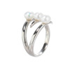 カリーナ・ペルラ ステンレス 淡水パール トリプルデザインリング