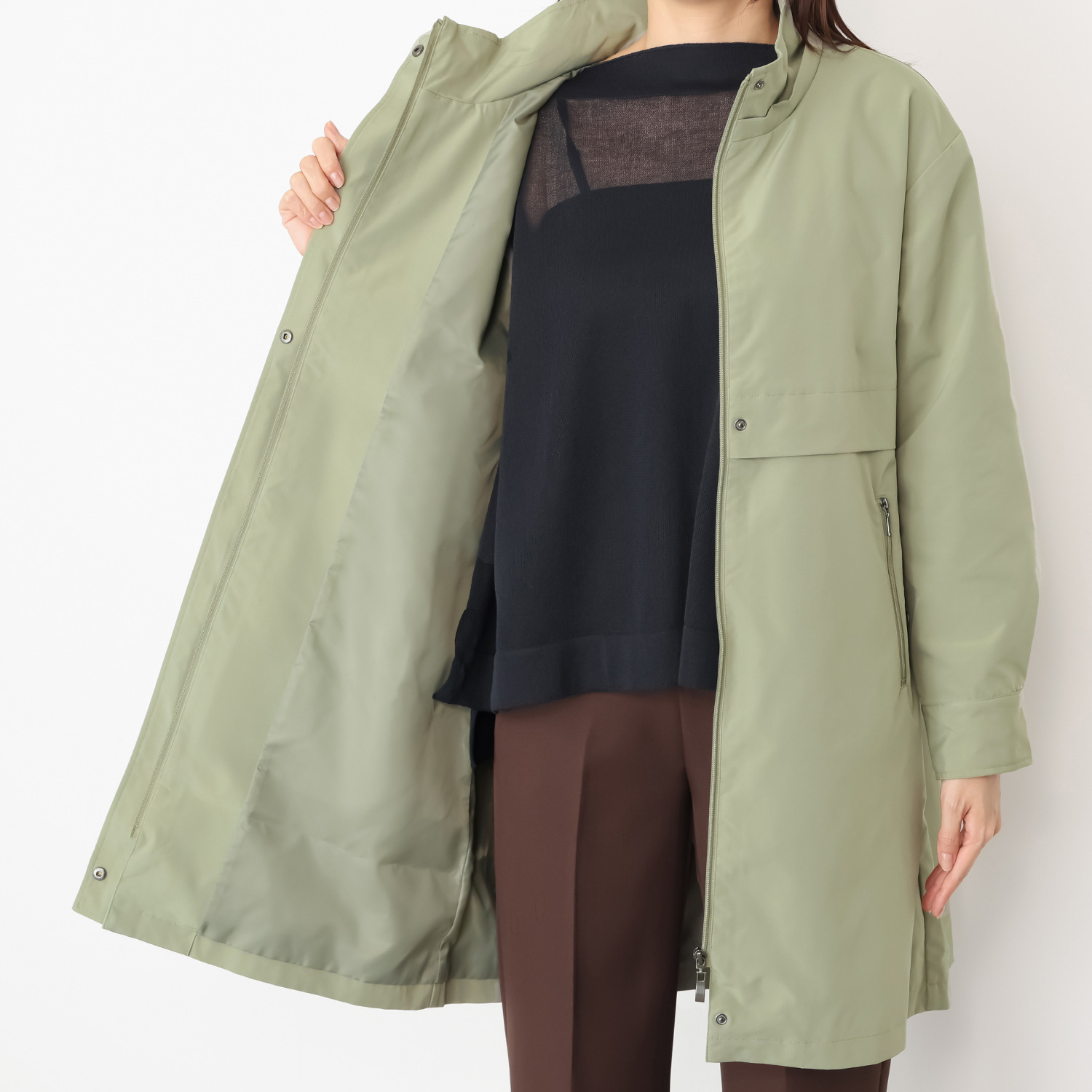 メルヴェイユ　ヴァント はっ水・軽量・ＵＶカット フード付スプリングコート