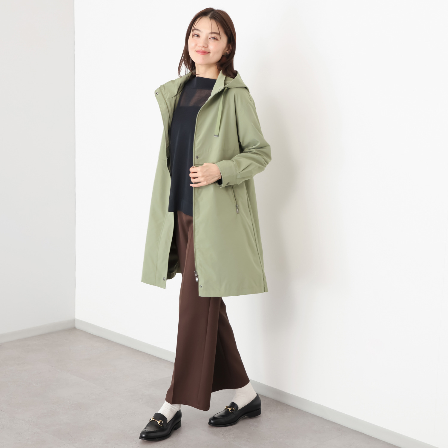 メルヴェイユ　ヴァント はっ水・軽量・ＵＶカット フード付スプリングコート