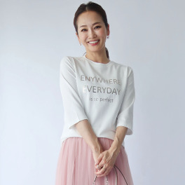 フーア 箔プリント ロゴＴシャツ