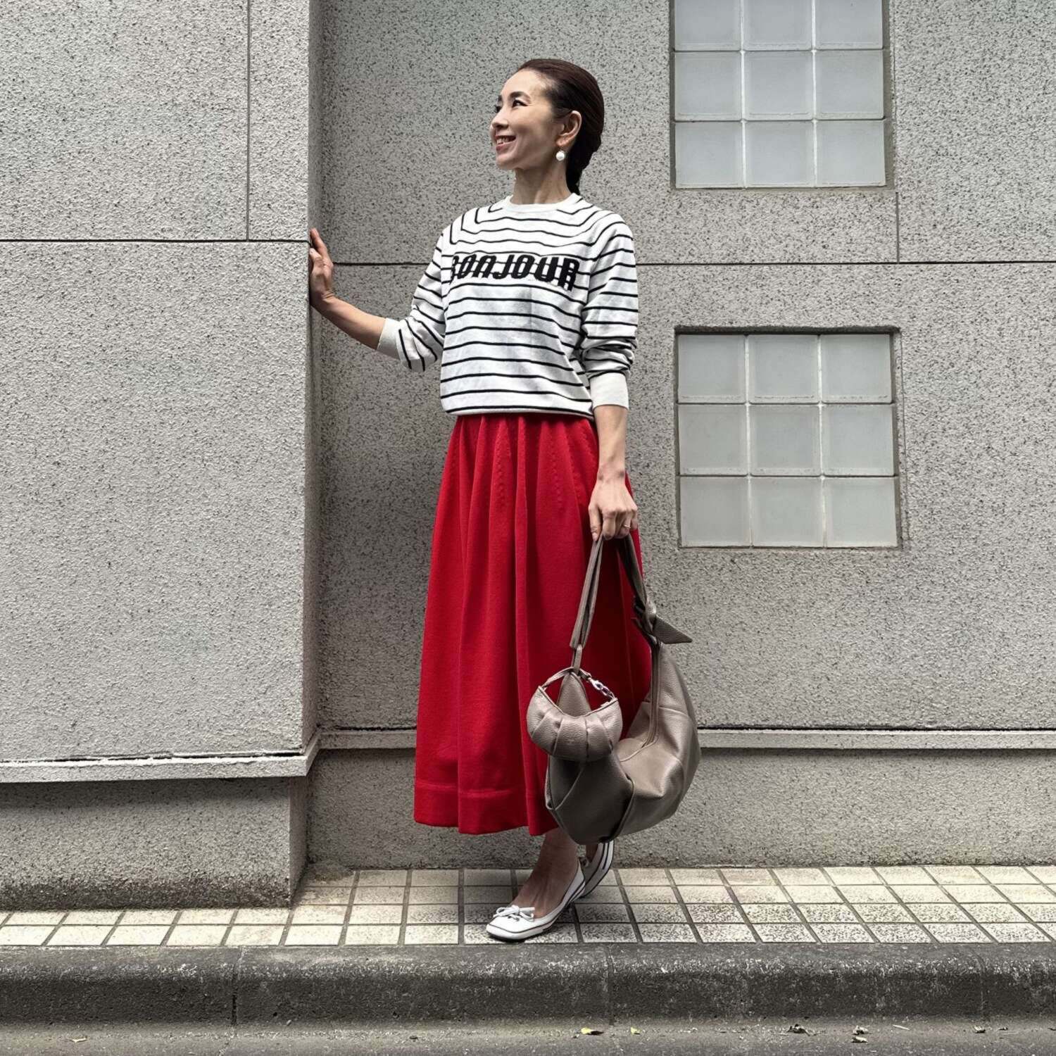 タマミ　ワタナベ 牛革 ポーチ “プチ クロワッサンムー”