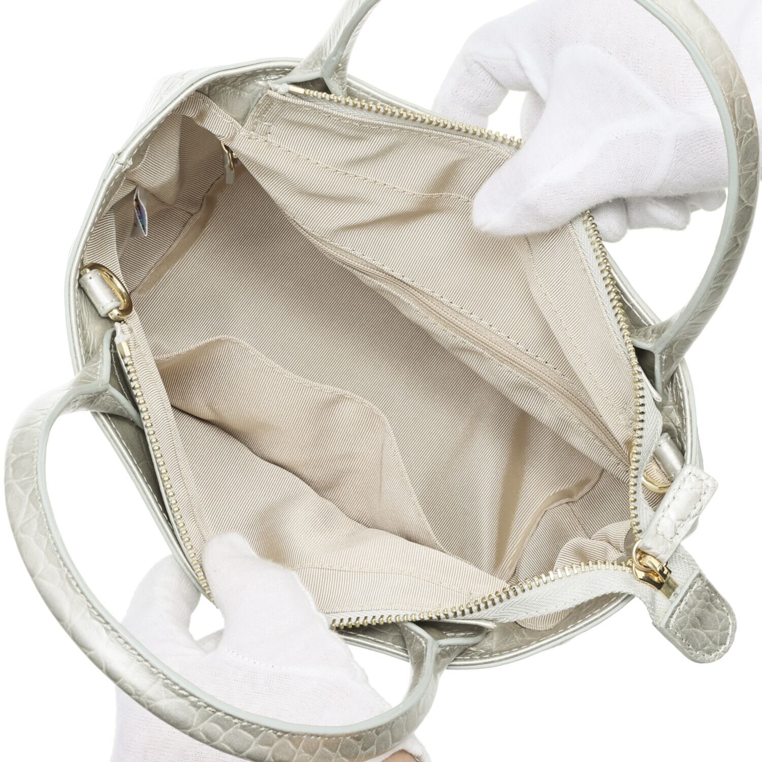 オリタタ 牛革クロコダイル型押し ２ウェイトートバッグ