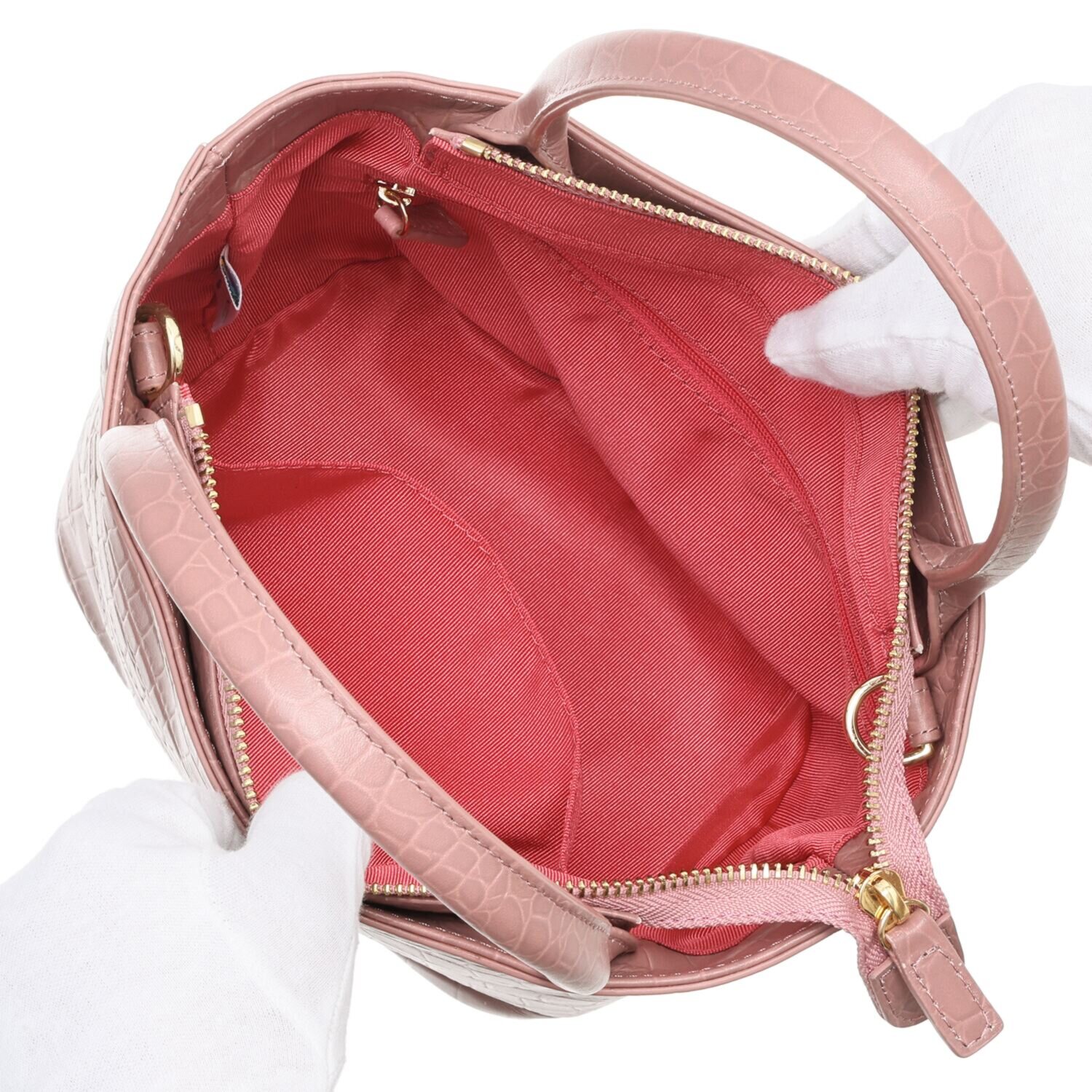 オリタタ 牛革クロコダイル型押し ２ウェイトートバッグ