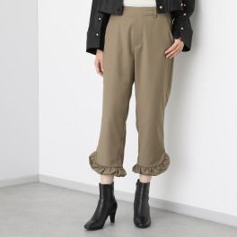キリ　エ　キリ 裾ラッフル テーパードパンツ