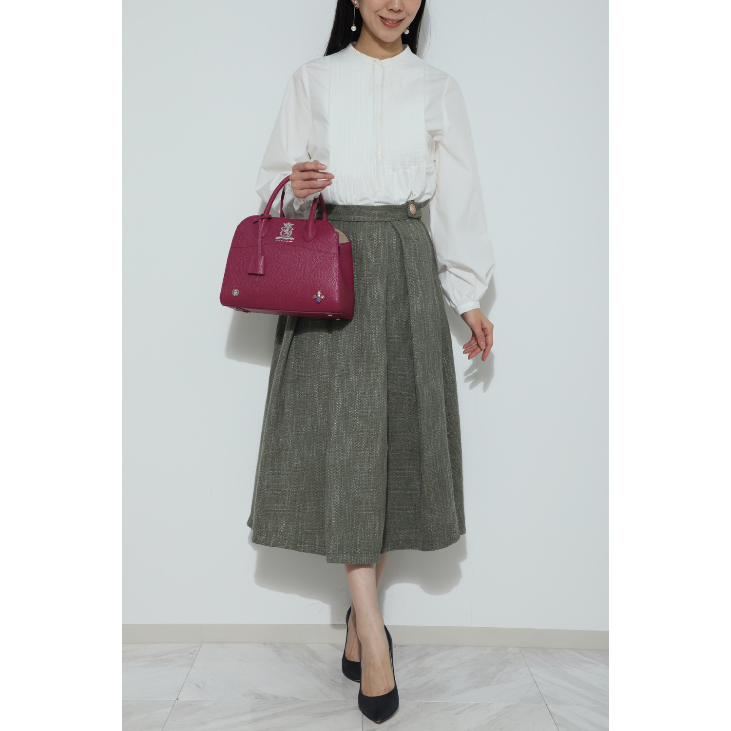 エーディーエムジェイ ショップチャンネル デビュー２０周年記念 ＴＨＥ　ＢＥＥ 牛革シュリンク型押し トートバッグ