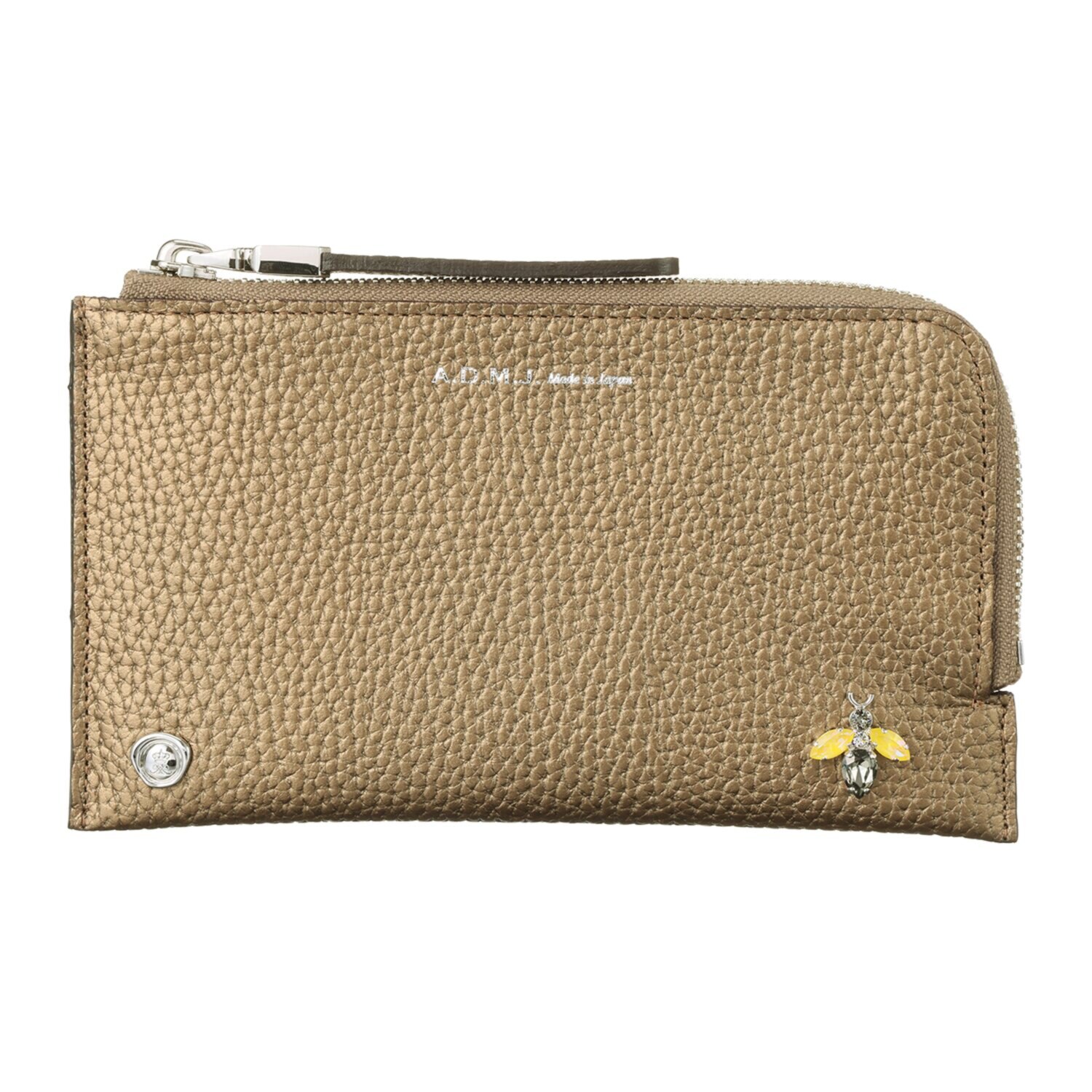 エーディーエムジェイ ＴＨＥ　ＢＥＥ 牛革シュリンク型押し オーガナイザーパース