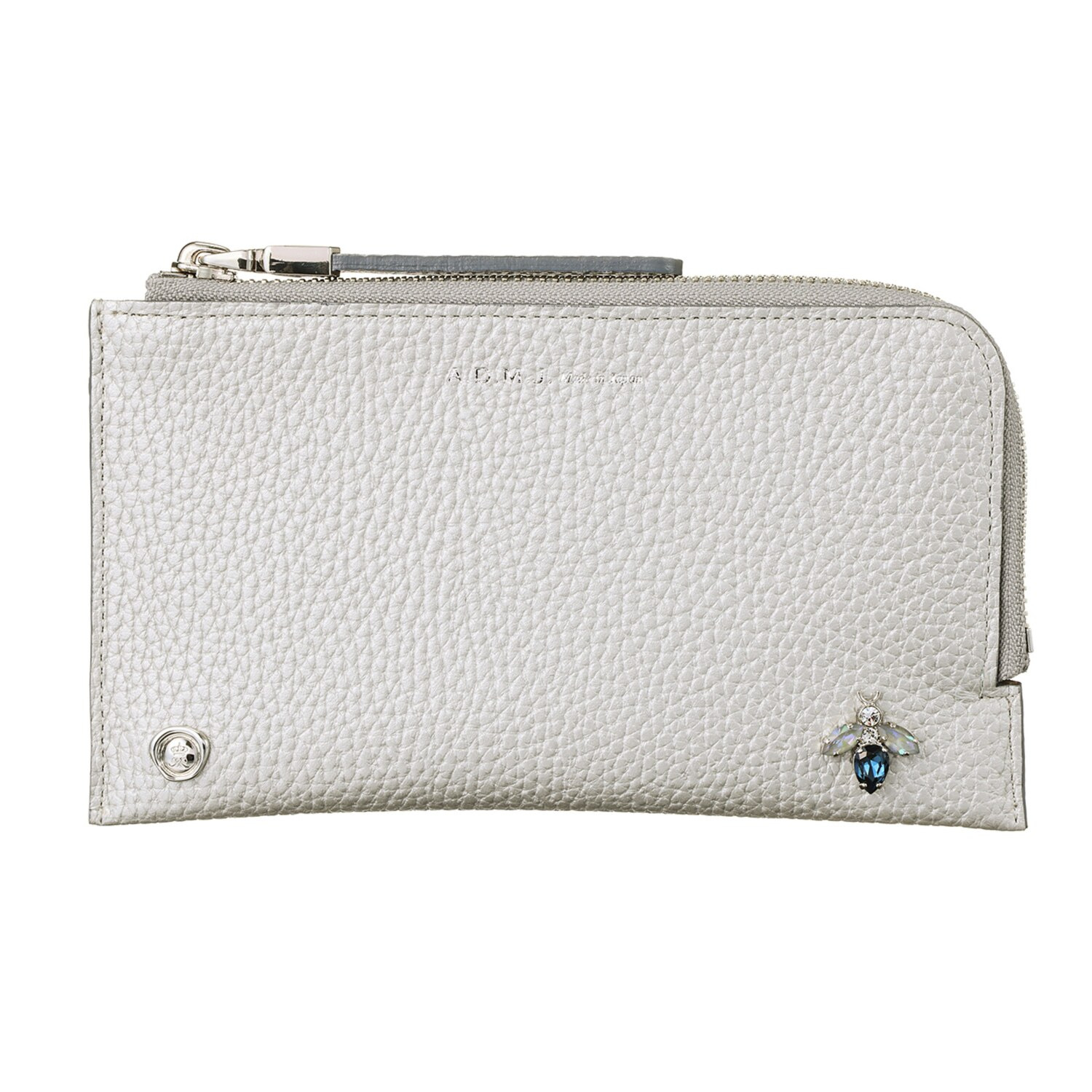 エーディーエムジェイ ＴＨＥ　ＢＥＥ 牛革シュリンク型押し オーガナイザーパース