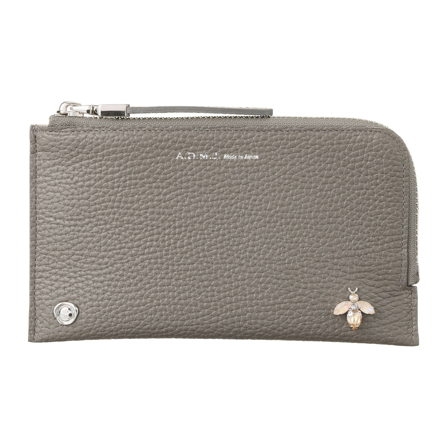 エーディーエムジェイ ＴＨＥ　ＢＥＥ 牛革シュリンク型押し オーガナイザーパース