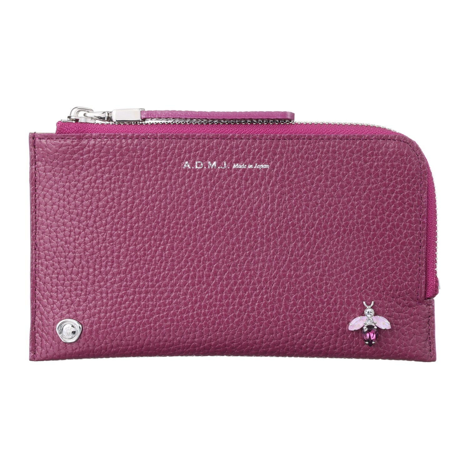 エーディーエムジェイ ＴＨＥ　ＢＥＥ 牛革シュリンク型押し オーガナイザーパース