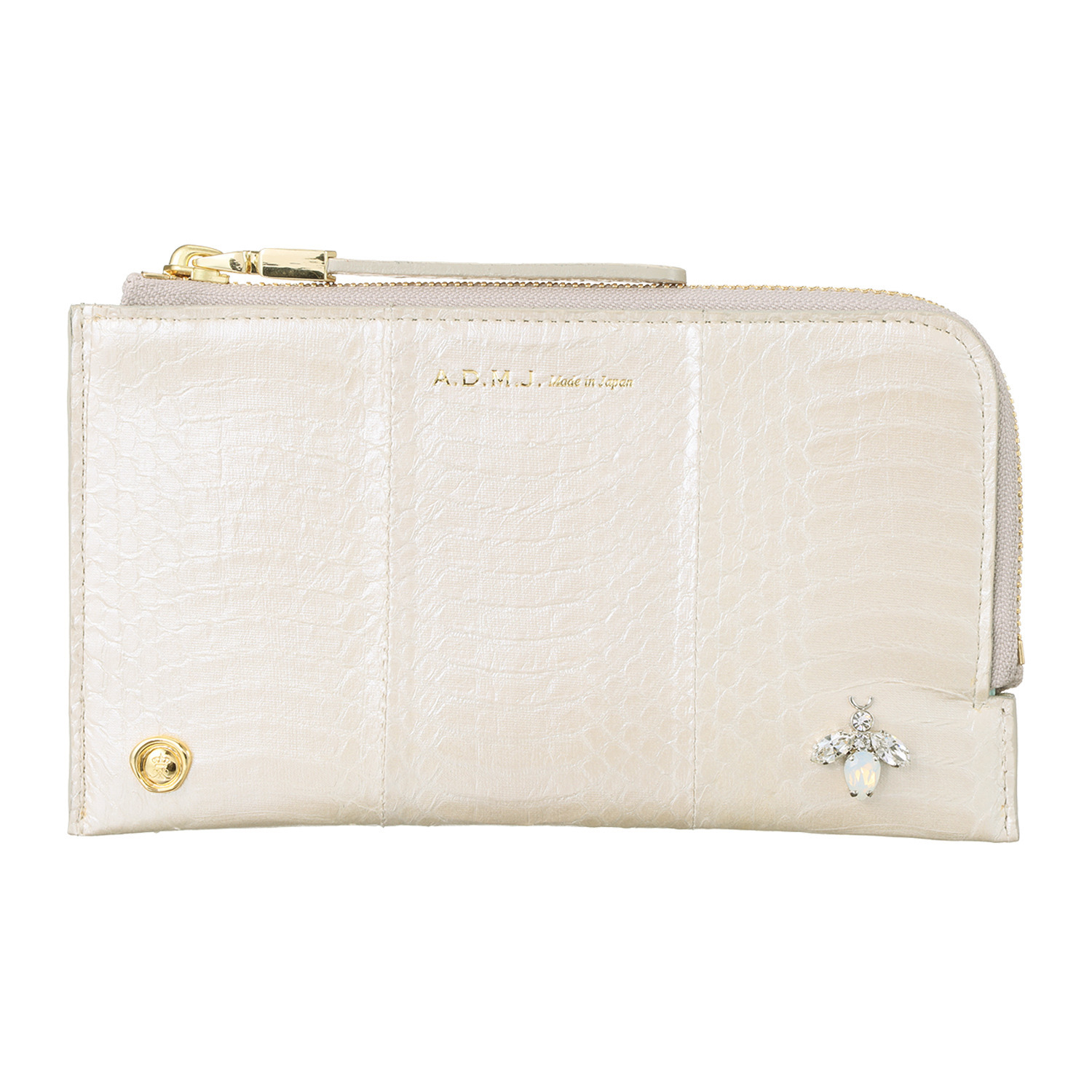 エーディーエムジェイ ＴＨＥ　ＢＥＥ スネークレザー オーガナイザーパース