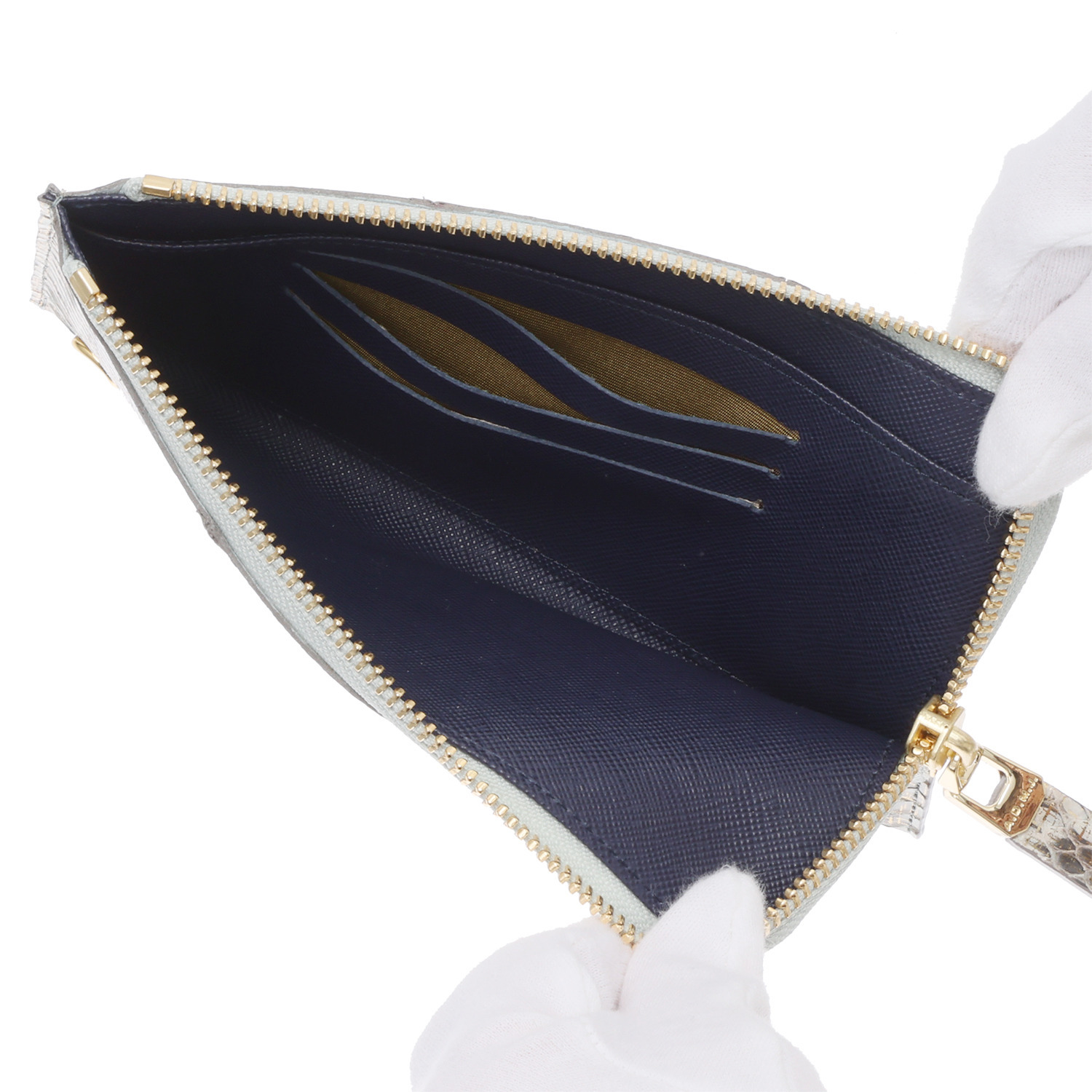 エーディーエムジェイ ＴＨＥ　ＢＥＥ スネークレザー オーガナイザーパース