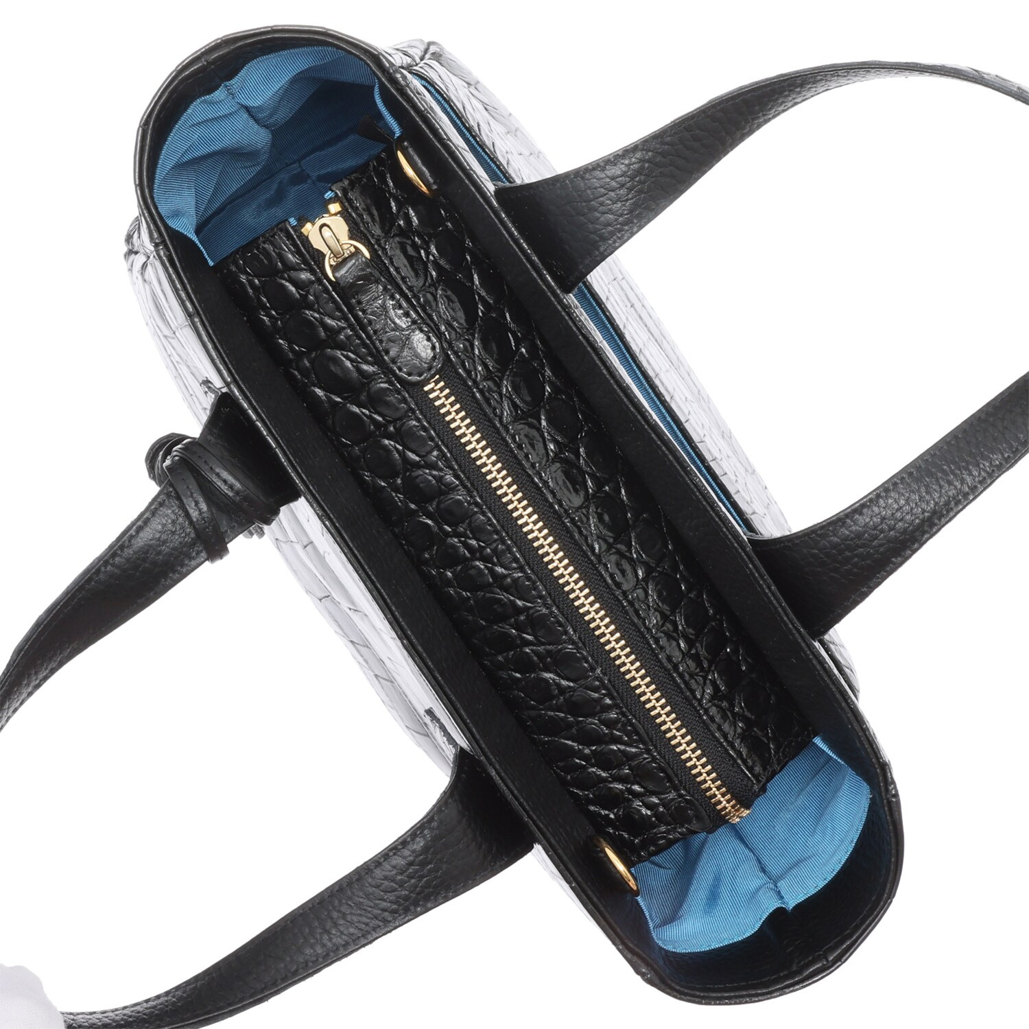 パープルクラウド 日本製 ポロサスクロコダイル ２ウェイトートバッグ