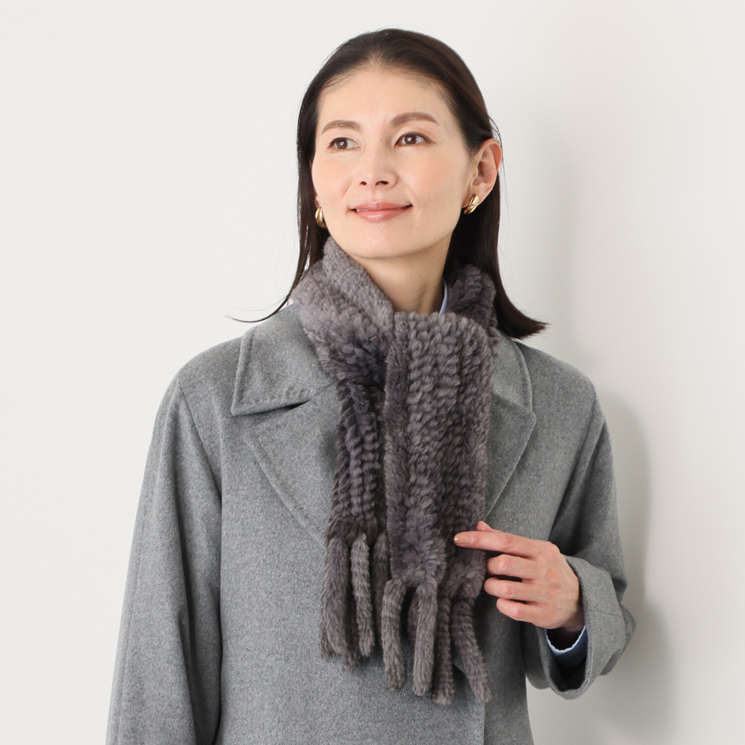 ミンクヤーン マフラー