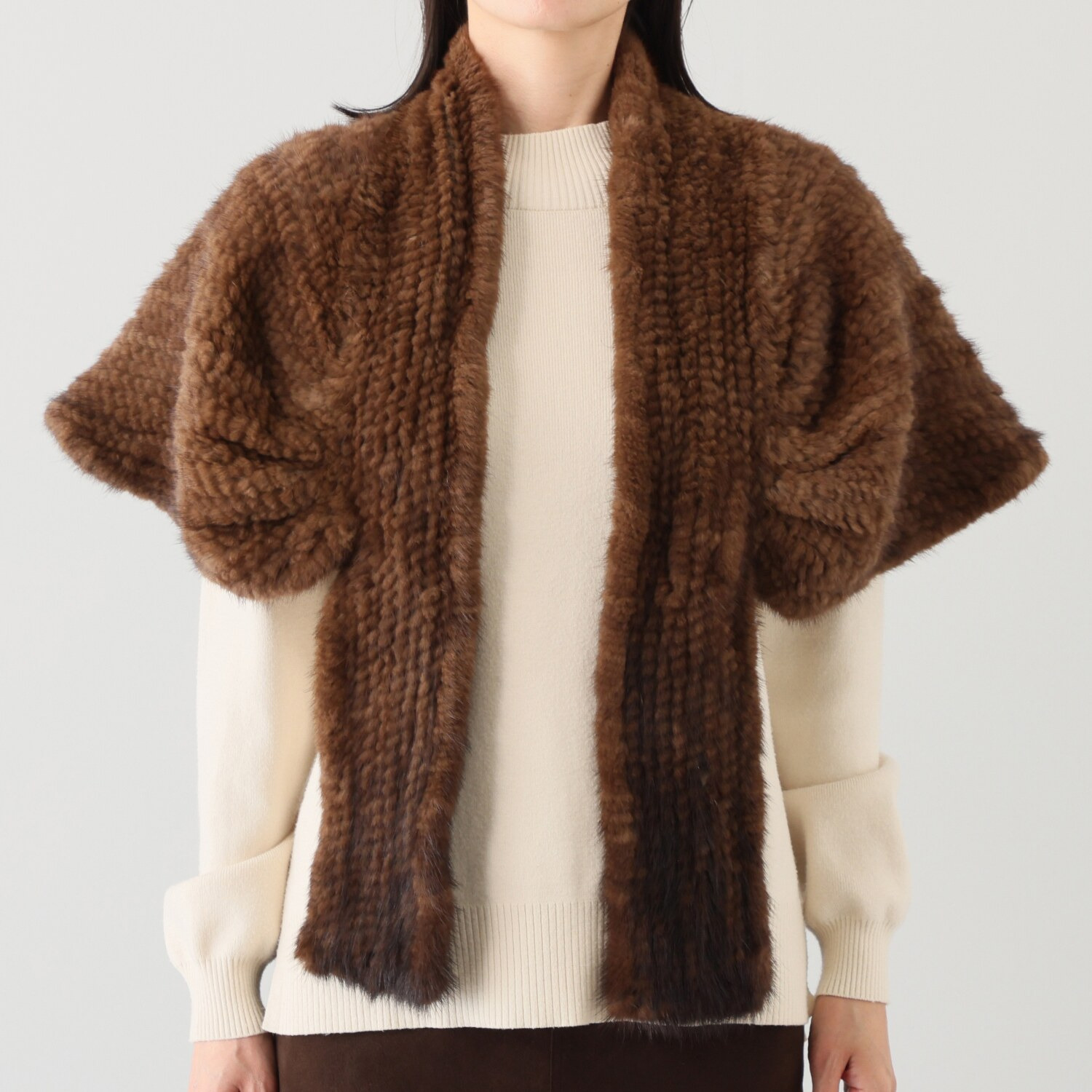 ミンクヤーン ケープストール