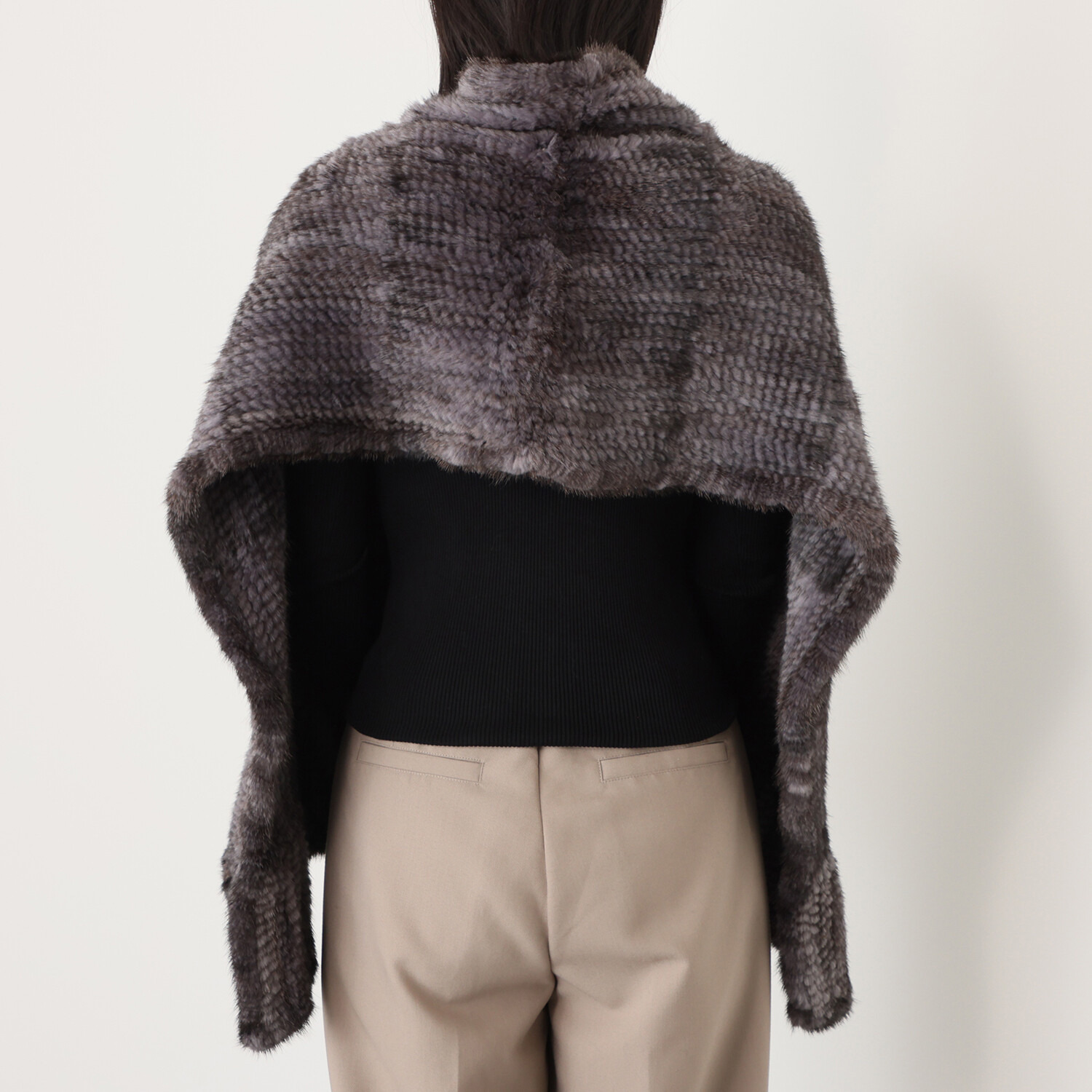 ミンクヤーン 大判ストール