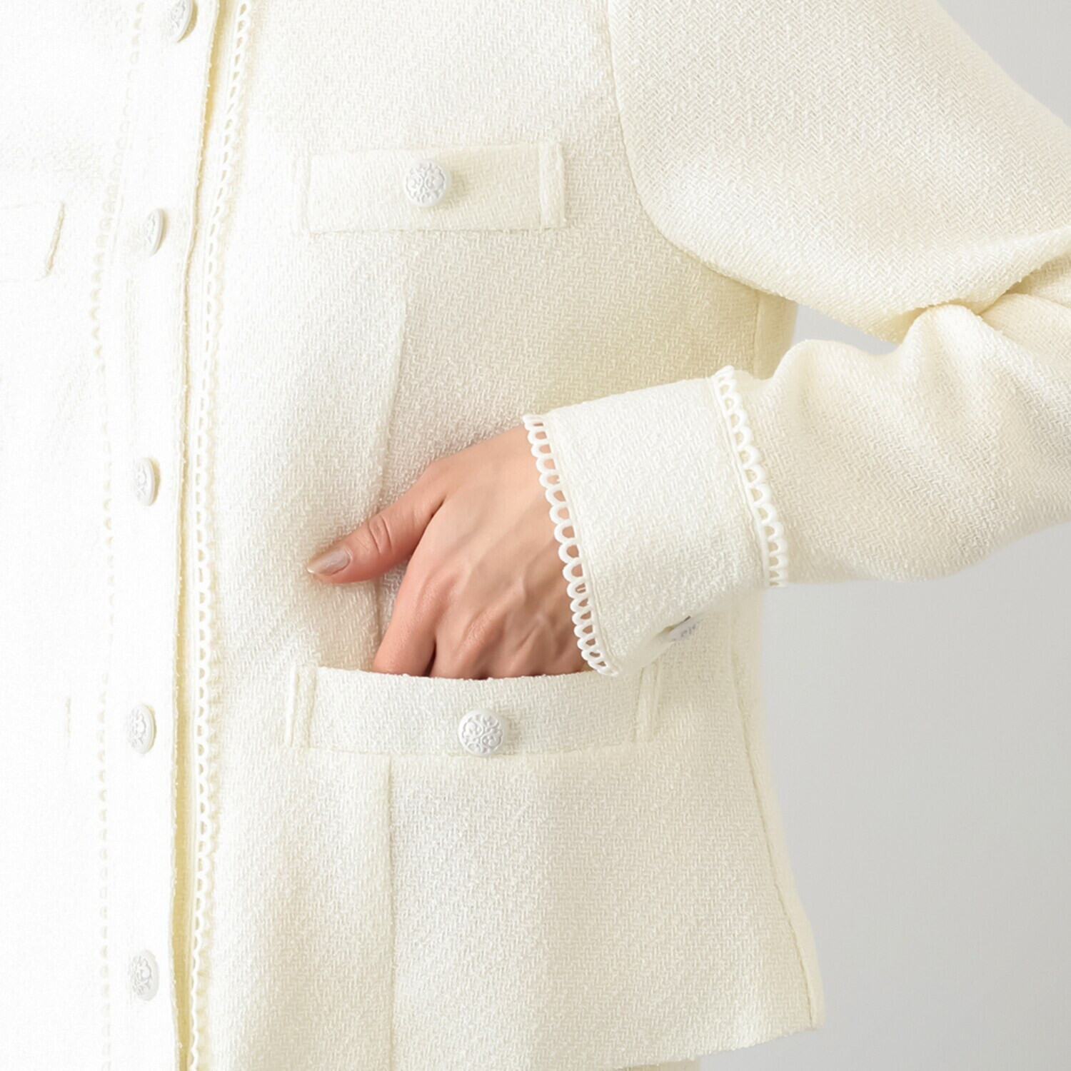 ミューリエ 余白のある上品さを演出 グレースフル ツイードジャケット