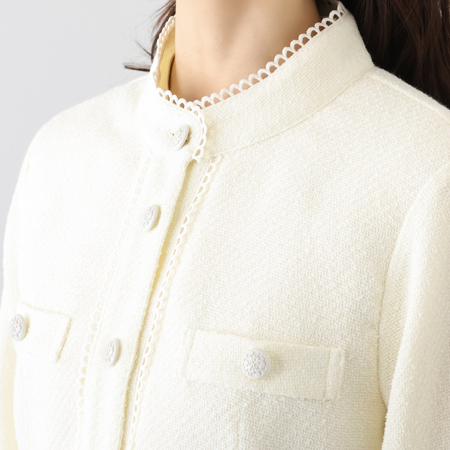 ミューリエ 余白のある上品さを演出 グレースフル ツイードジャケット