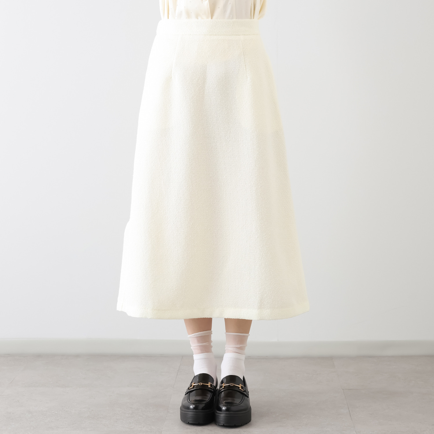 ミューリエ 余白のある上品さを演出 グレースフル ツイードスカート