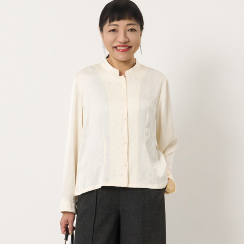 ミューリエ ヴィンテージな品格 ラインストーン付ブラウス