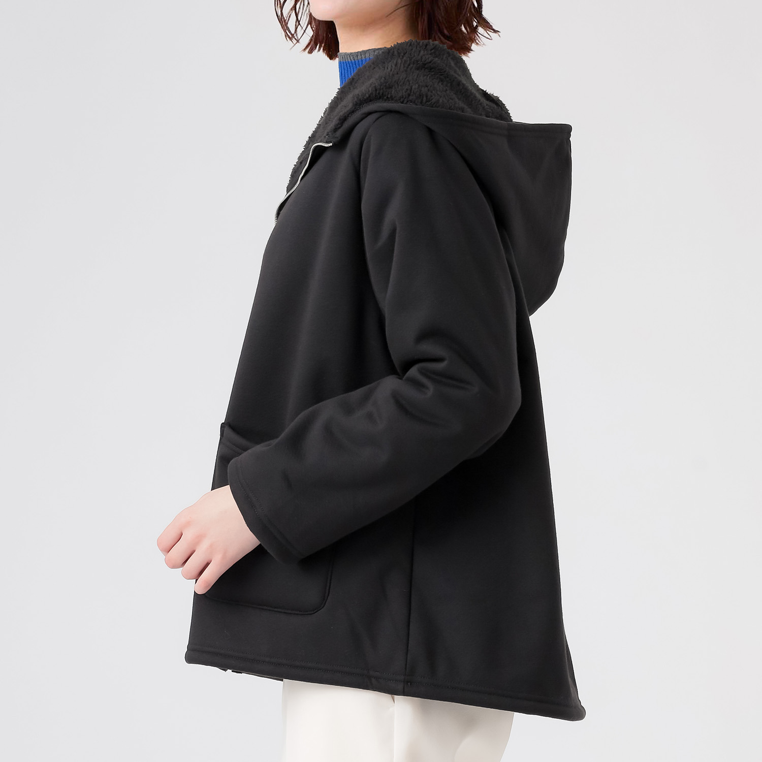 エムエムオー 風を通しにくい あったか裏ボア フード付アウター