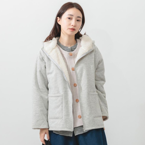 エムエムオー 風を通しにくい あったか裏ボア フード付アウター