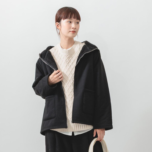 エムエムオー 風を通しにくい あったか裏ボア フード付アウター