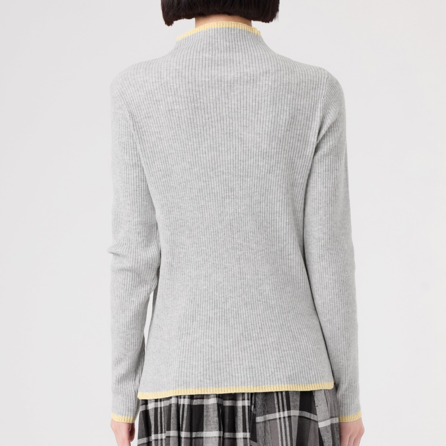 エムエムオー ボトルネック 配色ニットプルオーバー