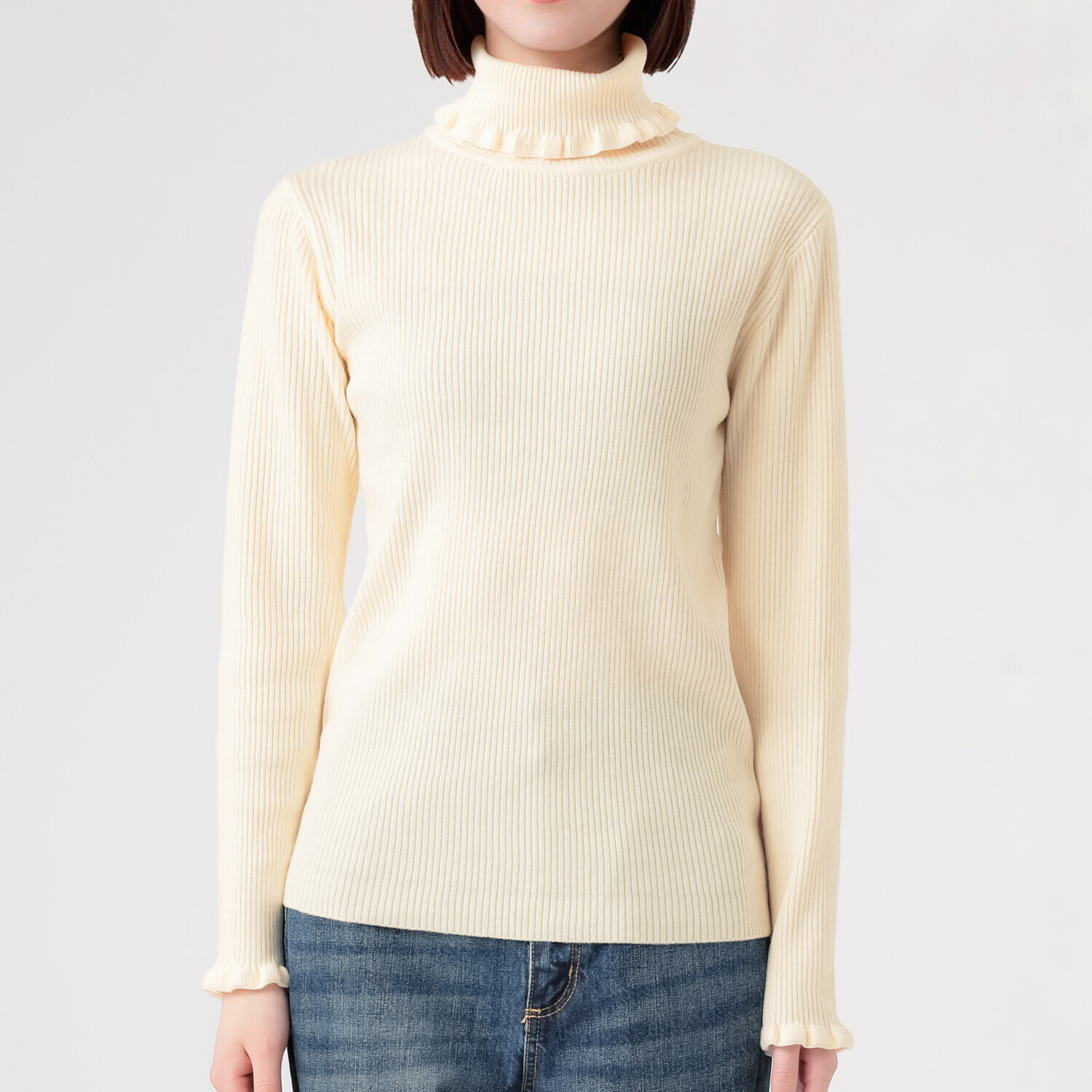 エムエムオー フリルタートルネック プルオーバー