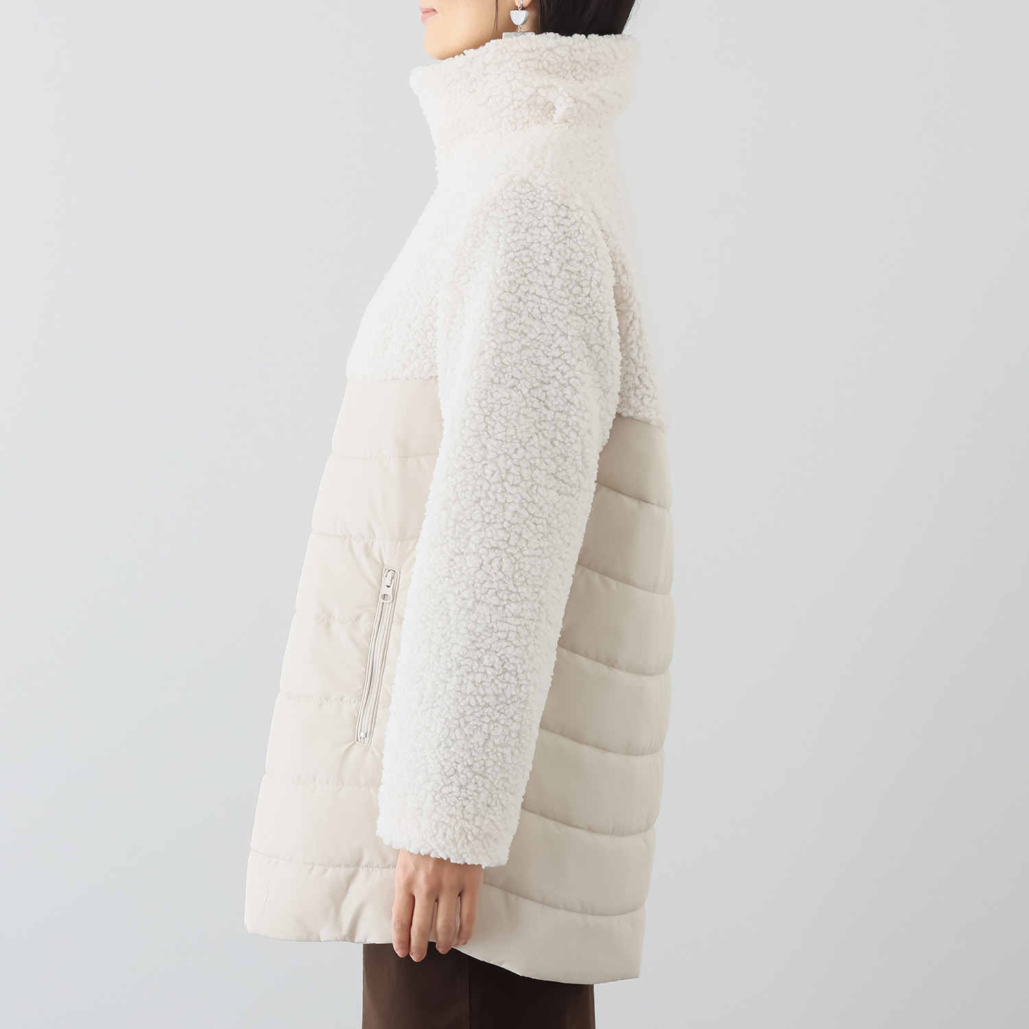 ダジュール ボア切替 中わた デザインコート