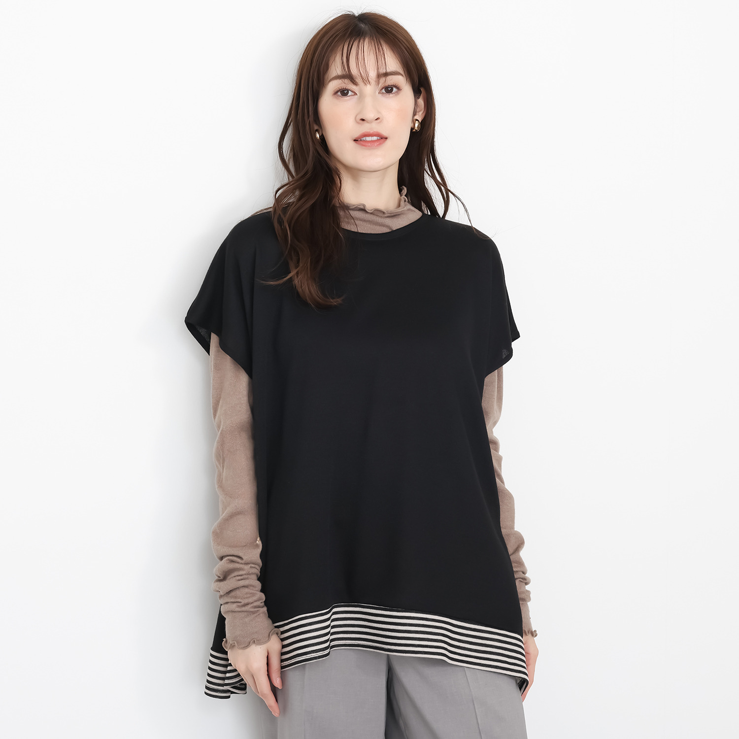 ダジュール ボーダー切替 デザインベスト