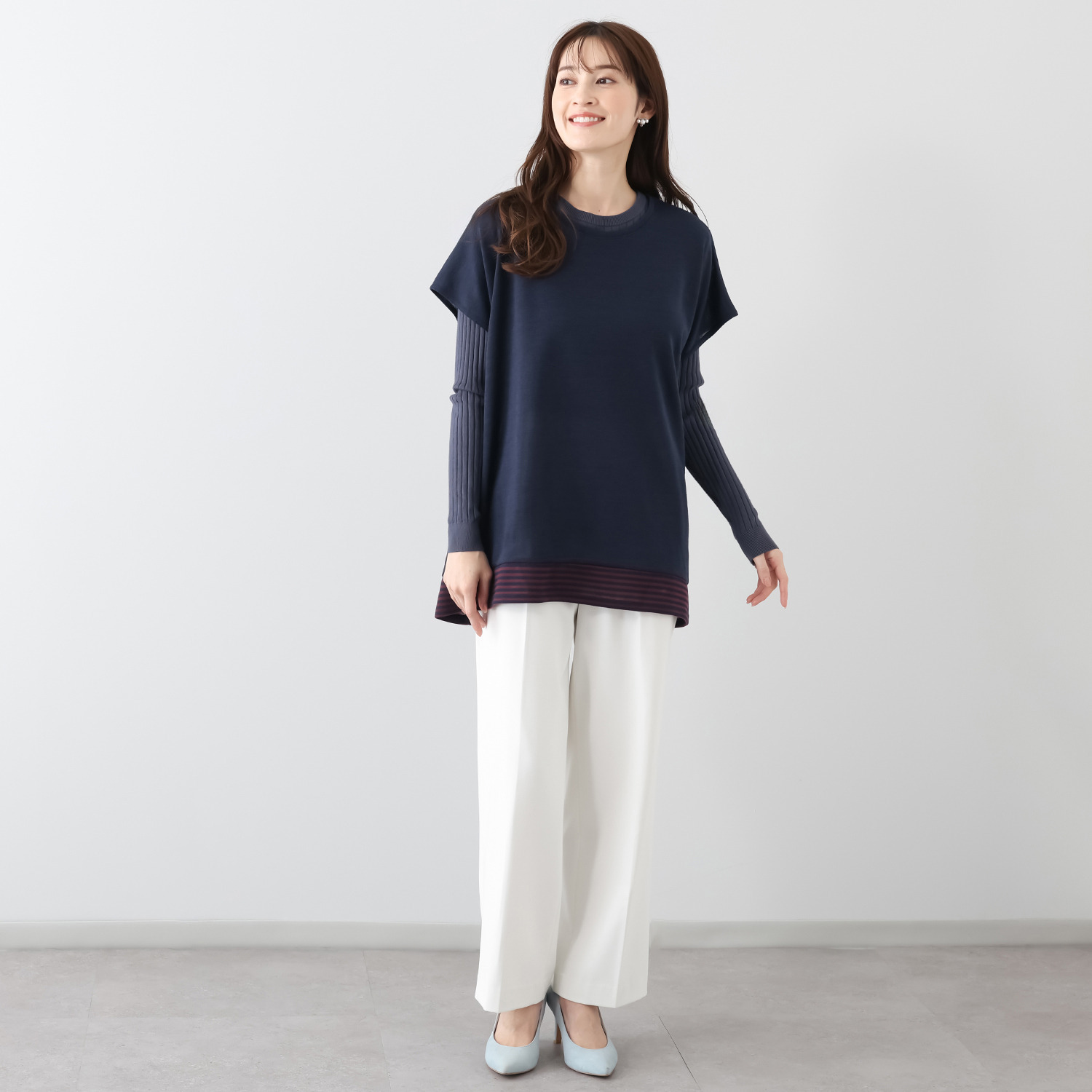 ダジュール ボーダー切替 デザインベスト