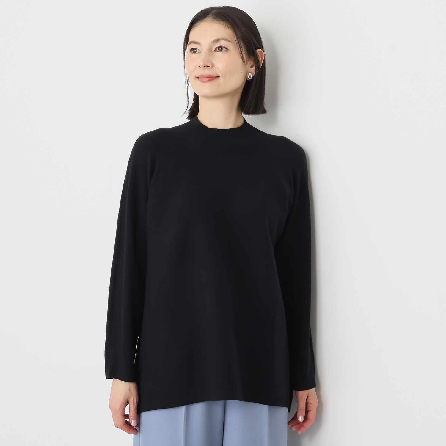 ダジュール ハイネック デザインセーター