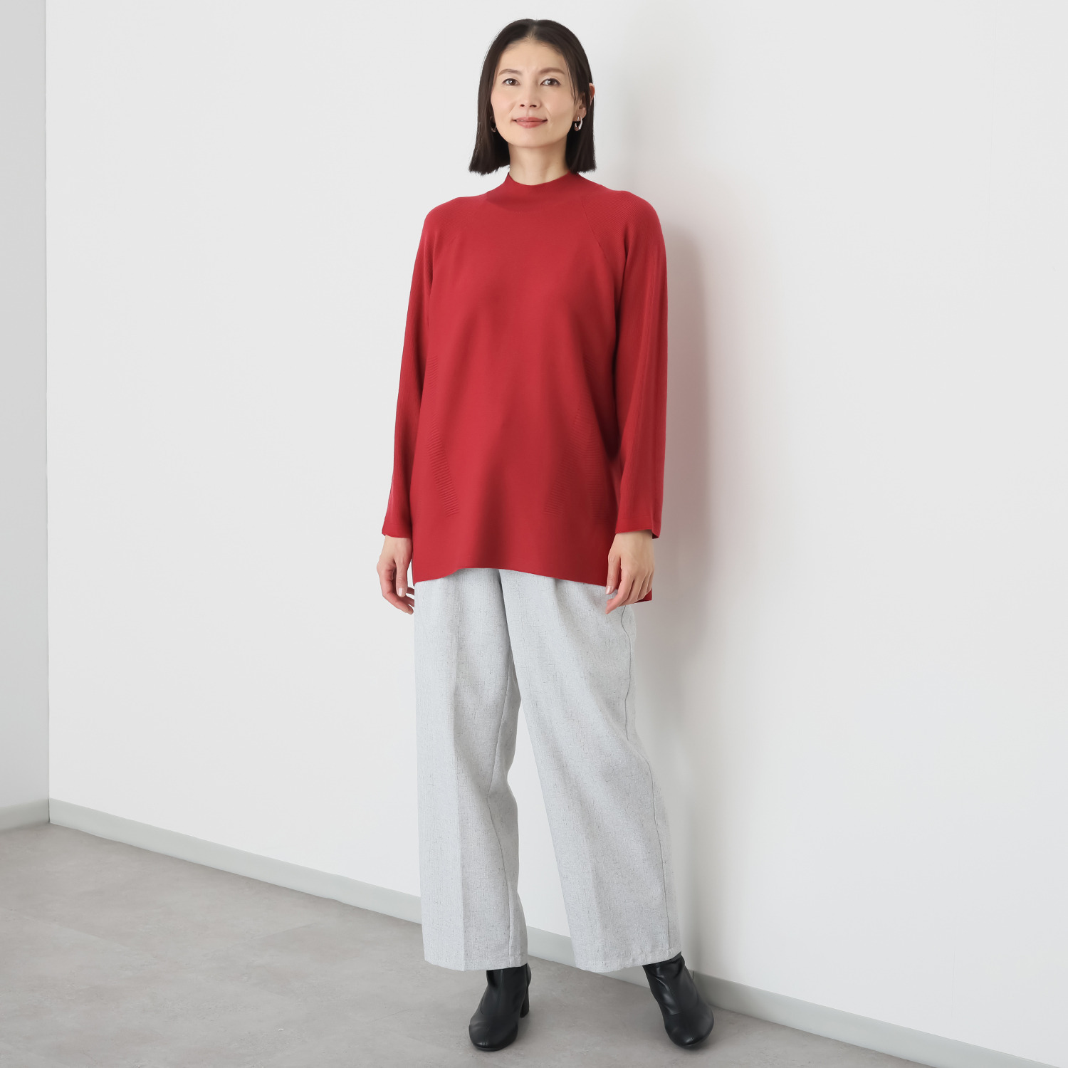 ダジュール ハイネック デザインセーター