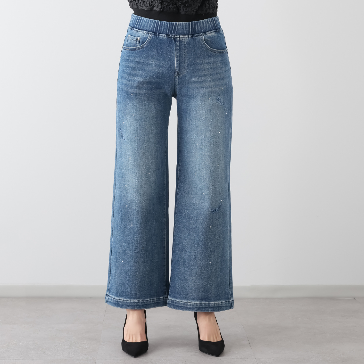 ダジュール 裏起毛 デニムパンツ