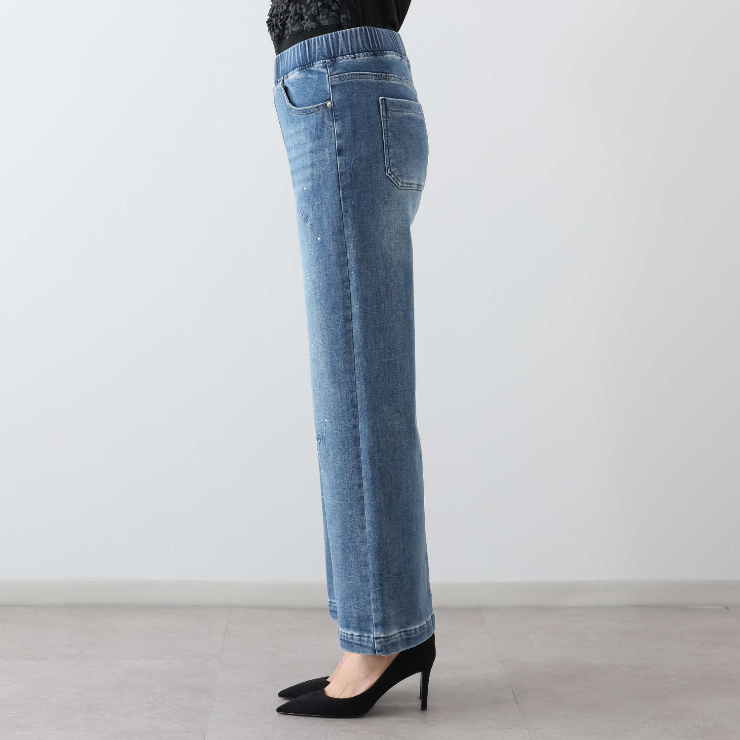 ダジュール 裏起毛 デニムパンツ