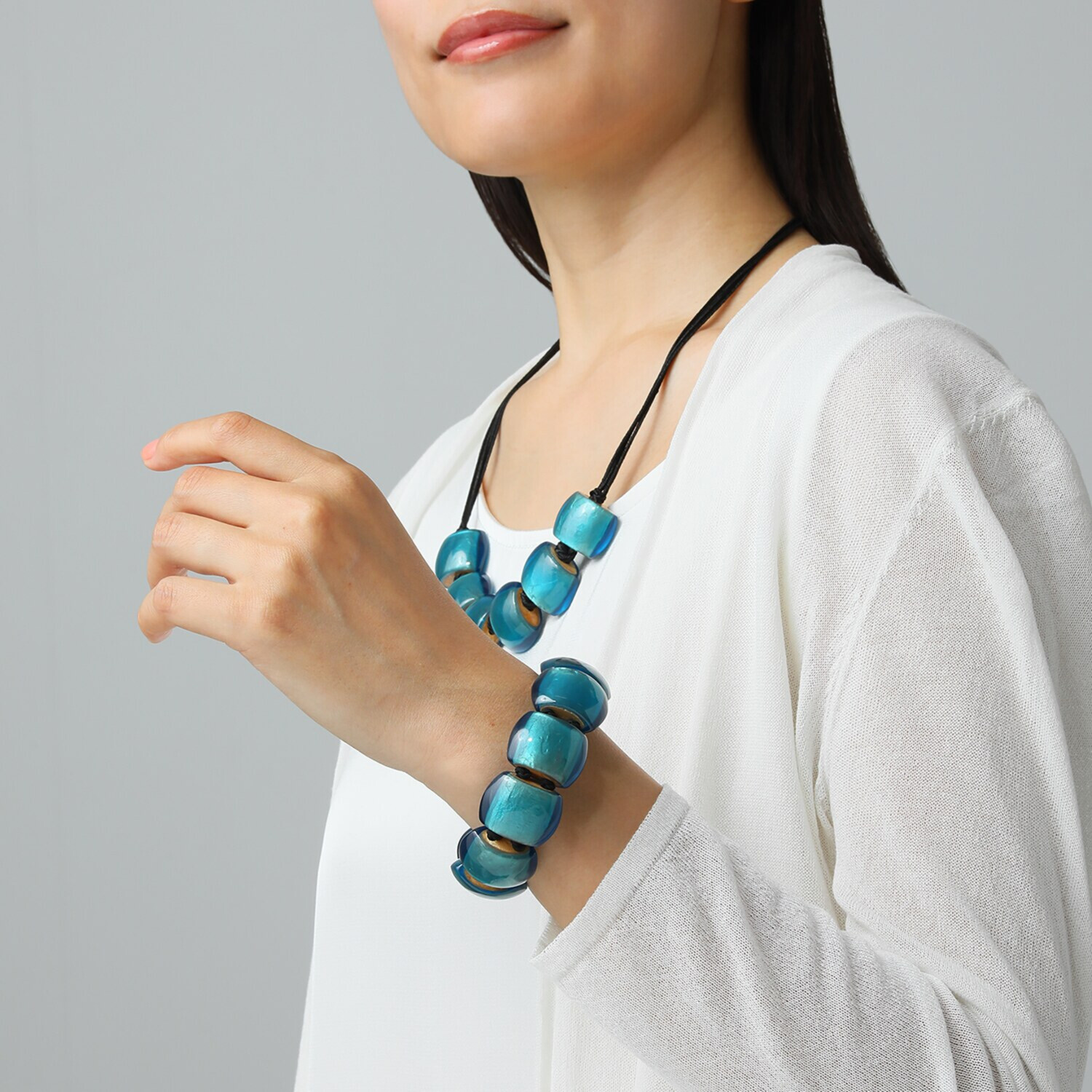 シスカ レジン ラウンドスクエア ブレスレット