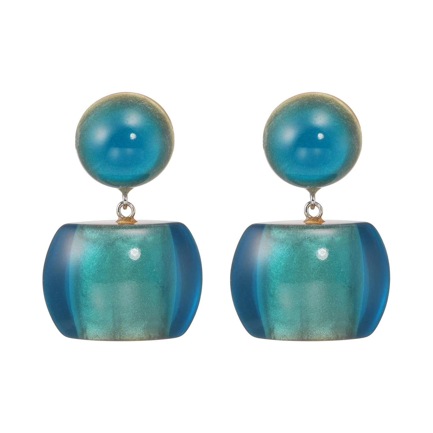 シスカ レジン ラウンドスクエア イヤリング／ピアス