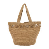 ジョナータ フラワーモティーフ 細手編み トートバッグ