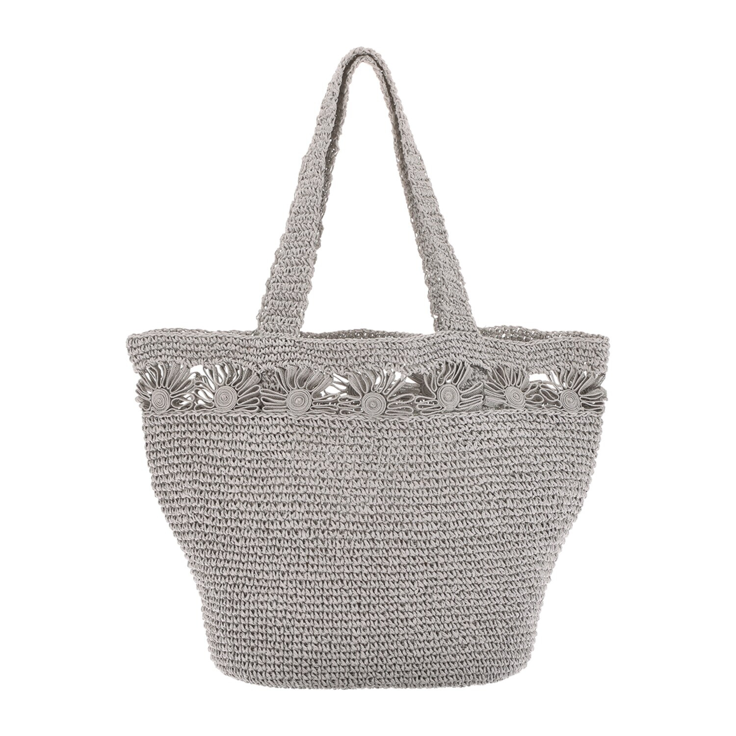 ジョナータ フラワーモティーフ 細手編み トートバッグ