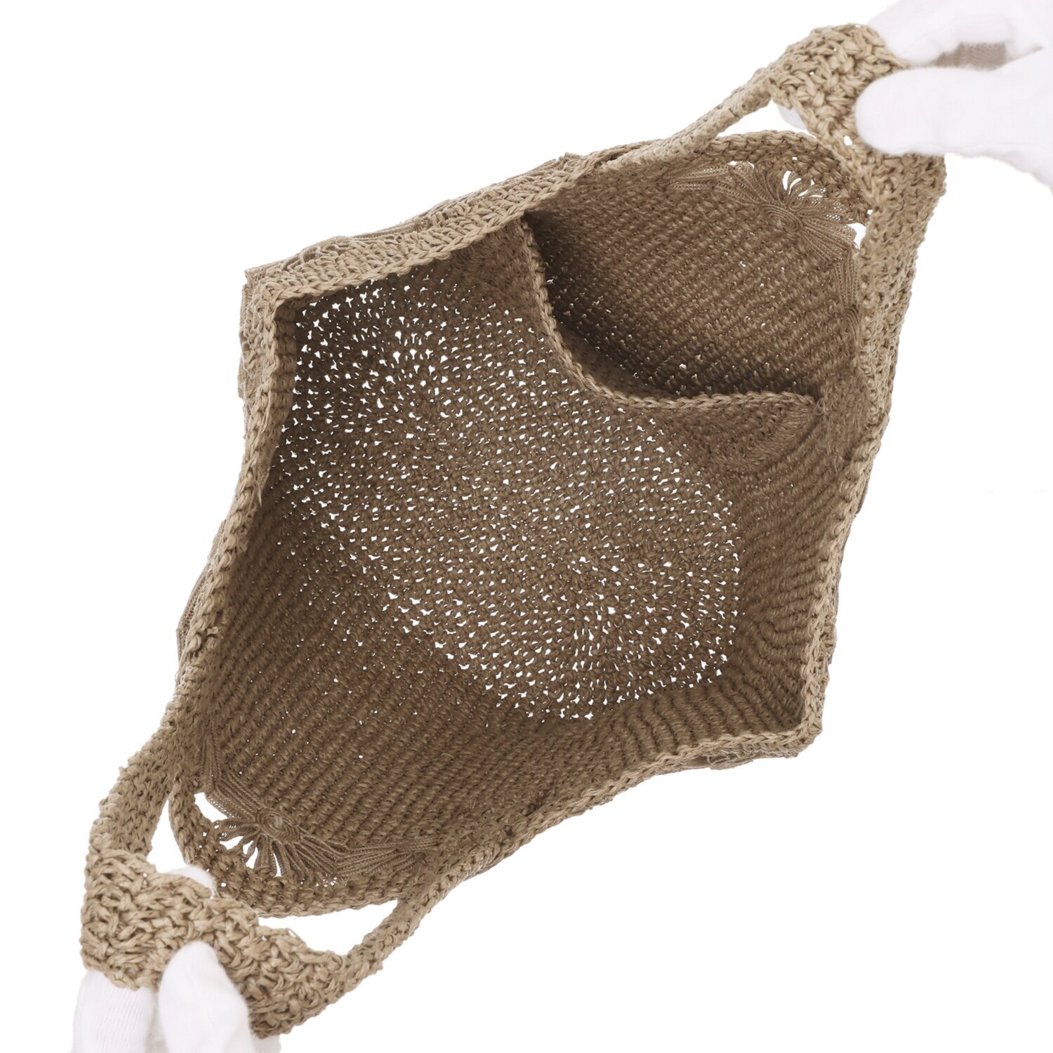 ジョナータ フラワーモティーフ 細手編み トートバッグ