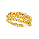 オール　ブランシュ 純金 ヴィーナスカット ３連フレキシブルリング